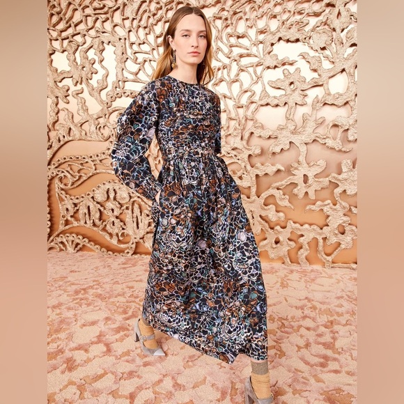 NWT Ulla Johnson Estyne Longsleeve Poplin Maxi Dress Starling size 4 - Picture 11 of 13